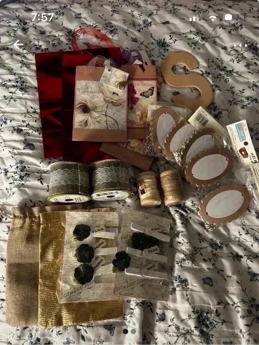 Gold and Beige Rustic Craft Kit - Supplies